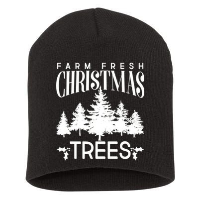 Vintage Farm Fresh Christmas Trees Short Acrylic Beanie