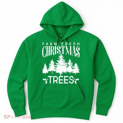 Vintage Farm Fresh Christmas Trees Hoodie