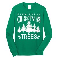 Vintage Farm Fresh Christmas Trees Long Sleeve Shirt