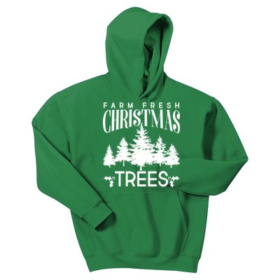 Vintage Farm Fresh Christmas Trees Kids Hoodie