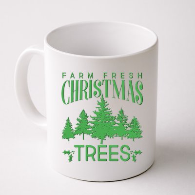 Vintage Farm Fresh Christmas Trees Coffee Mug