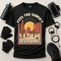 Vintage Feel The Sunset Desert Vibes Performance Shirt