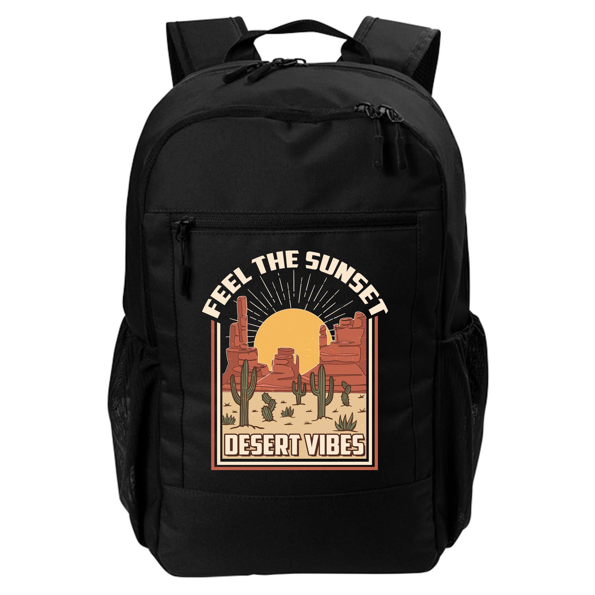 Vintage Feel The Sunset Desert Vibes Backpack