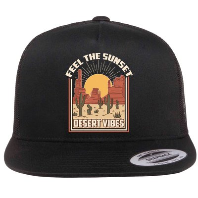 Vintage Feel The Sunset Desert Vibes Flatbill Hat
