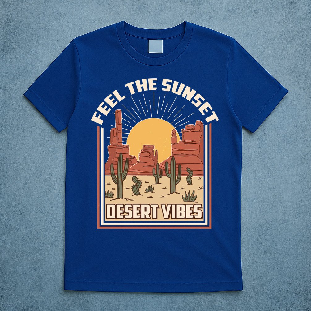 Vintage Feel The Sunset Desert Vibes T-Shirt