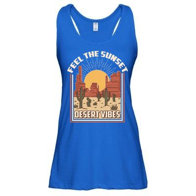 Vintage Feel The Sunset Desert Vibes Ladies Essential Flowy Tank