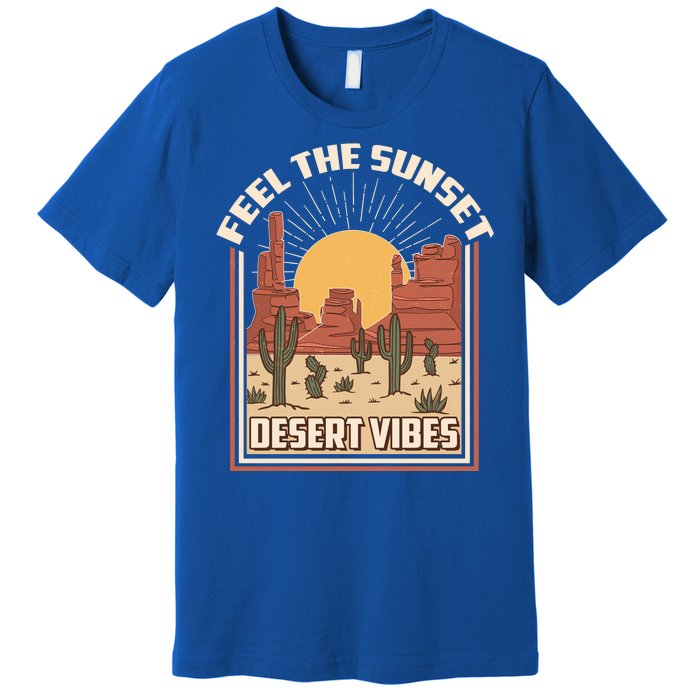 Vintage Feel The Sunset Desert Vibes Premium T-Shirt