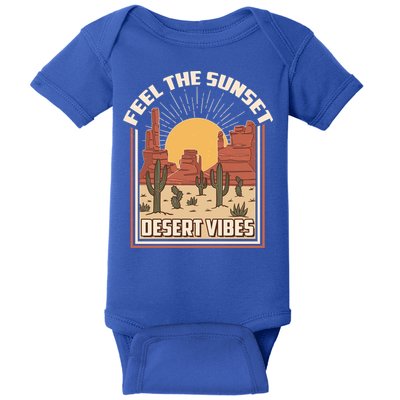 Vintage Feel The Sunset Desert Vibes Baby Bodysuit