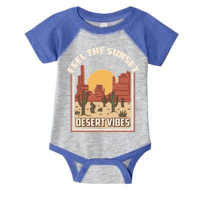 Vintage Feel The Sunset Desert Vibes Infant Baby Jersey Bodysuit