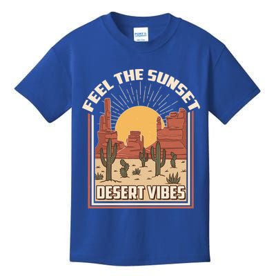Vintage Feel The Sunset Desert Vibes Kids T-Shirt