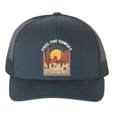 Vintage Feel The Sunset Desert Vibes Yupoong Adult 5-Panel Trucker Hat