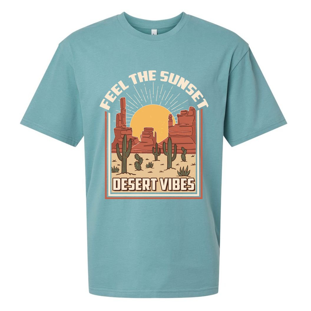 Vintage Feel The Sunset Desert Vibes Sueded Cloud Jersey T-Shirt