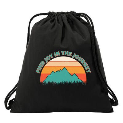Vintage Find Joy In The Journey  Drawstring Bag