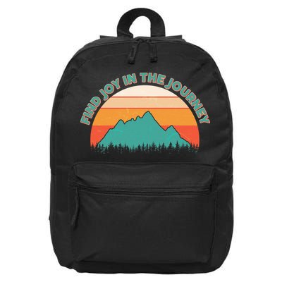 Vintage Find Joy In The Journey  16 in Basic Backpack
