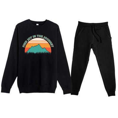 Vintage Find Joy In The Journey  Premium Crewneck Sweatsuit Set