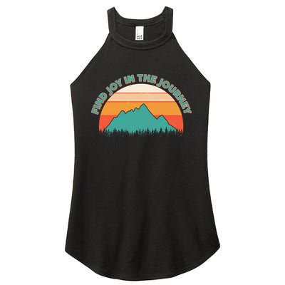 Vintage Find Joy In The Journey  Women's Perfect Tri Rocker Tank