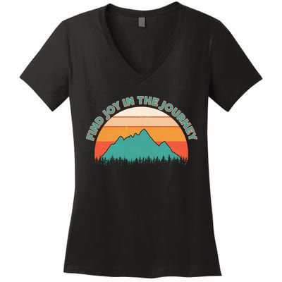Vintage Find Joy In The Journey  Women's V-Neck T-Shirt