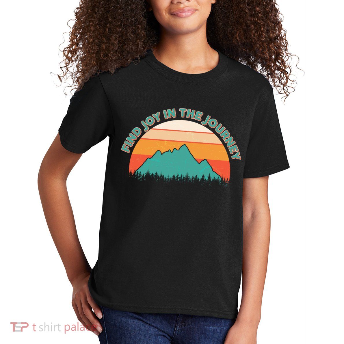 Vintage Find Joy In The Journey  Kids T-Shirt