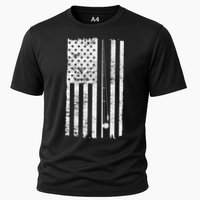 Vintage Fishing American Flag Pole Performance Shirt