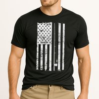 Vintage Fishing American Flag Pole Performance Shirt