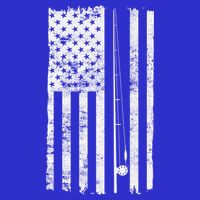 Vintage Fishing American Flag Pole Baby Bodysuit