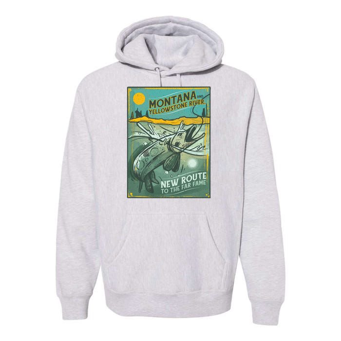 Vintage Fishing Montana Premium Hoodie