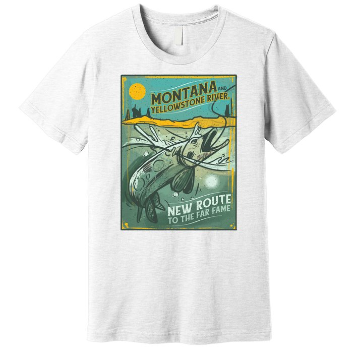 Vintage Fishing Montana Premium T-Shirt