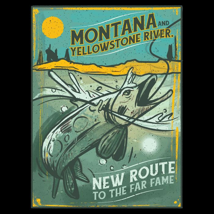 Vintage Fishing Montana Performance Shirt