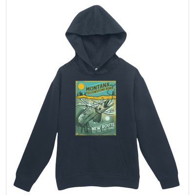 Vintage Fishing Montana Urban Pullover Hoodie