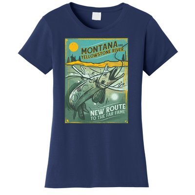 Vintage Fishing Montana Women's T-Shirt