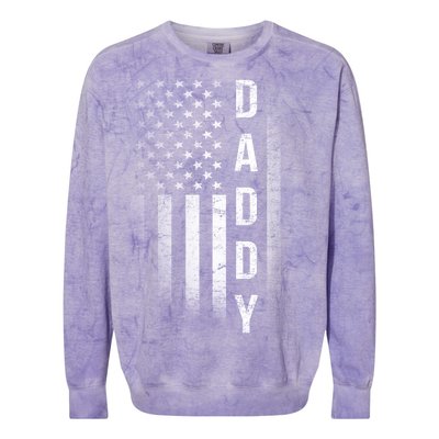 Vintage Flag American Dad Colorblast Crewneck Sweatshirt