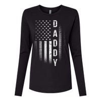 Vintage Flag American Dad Womens Cotton Relaxed Long Sleeve T-Shirt