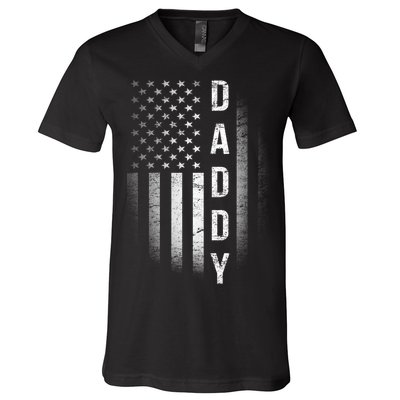 Vintage Flag American Dad V-Neck T-Shirt