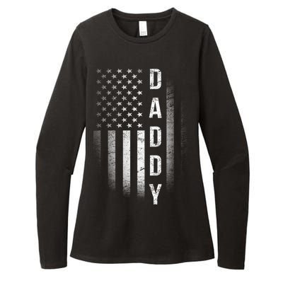 Vintage Flag American Dad Womens CVC Long Sleeve Shirt