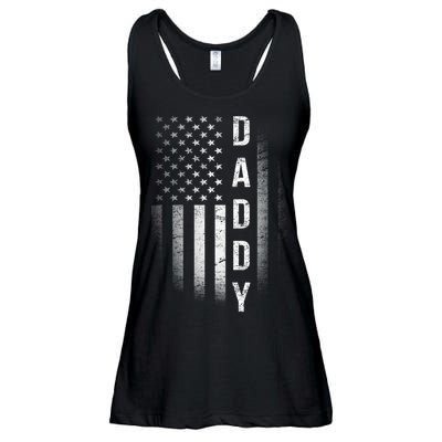 Vintage Flag American Dad Ladies Essential Flowy Tank