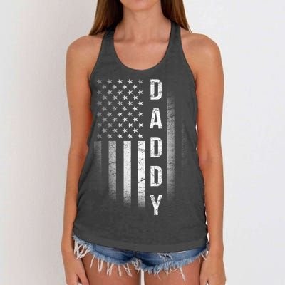 Vintage Flag American Dad Women's Knotted Racerback Tank