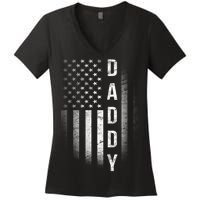 Vintage Flag American Dad Women's V-Neck T-Shirt