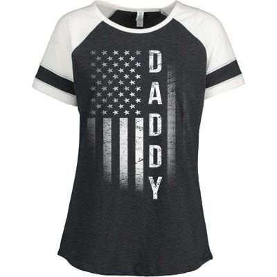 Vintage Flag American Dad Enza Ladies Jersey Colorblock Tee