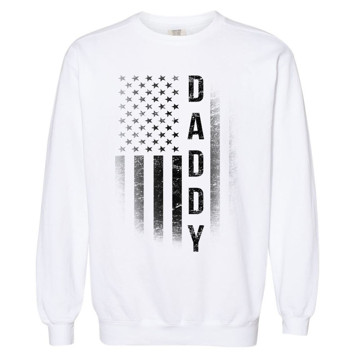 Vintage Flag American Dad Garment-Dyed Sweatshirt