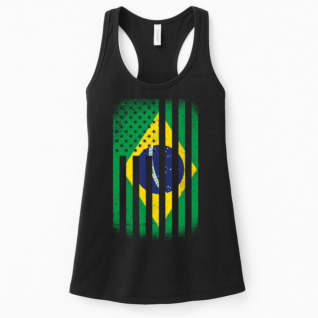 Vintage Flag Of Brazil Womens Tank Top