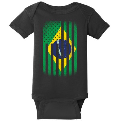 Vintage Flag Of Brazil Baby Bodysuit