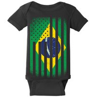 Vintage Flag Of Brazil Baby Bodysuit