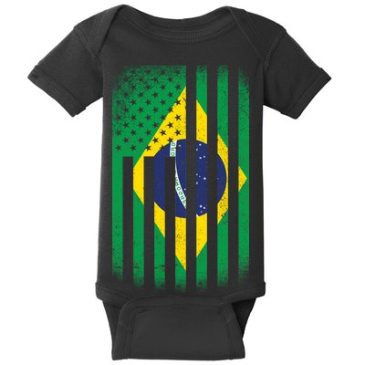 Vintage Flag Of Brazil Baby Bodysuit