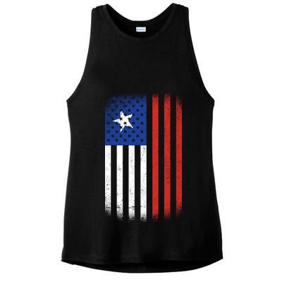 Vintage Flag Of Chile Ladies PosiCharge Tri-Blend Wicking Tank