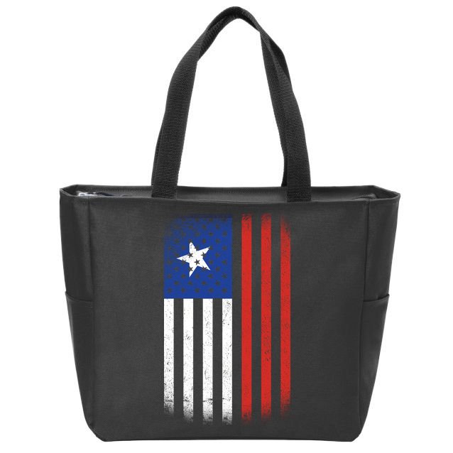 Vintage Flag Of Chile Zip Tote Bag