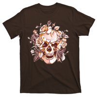 Vintage Floral Flower Skull T-Shirt