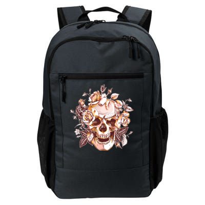 Vintage Floral Flower Skull Daily Commute Backpack