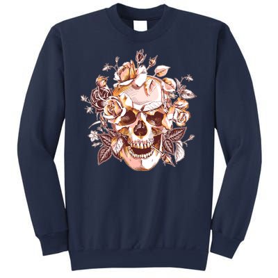 Vintage Floral Flower Skull Sweatshirt