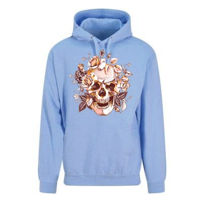 Vintage Floral Flower Skull Unisex Surf Hoodie