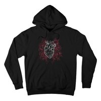 Vintage Floral Medical Heart Tattoo Design Hoodie